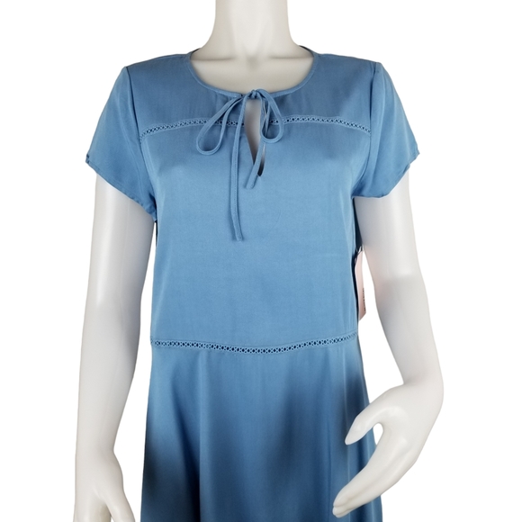 JustFab Shift Dress Eyelet Details NWT - Picture 2 of 9